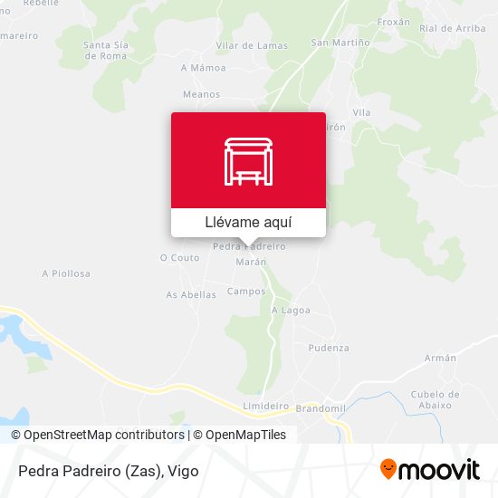 Mapa Pedra Padreiro (Zas)