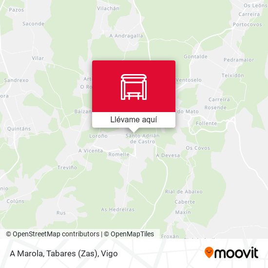 Mapa A Marola, Tabares (Zas)