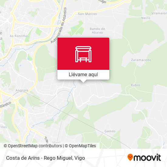 Mapa Costa de Aríns - Rego Miguel