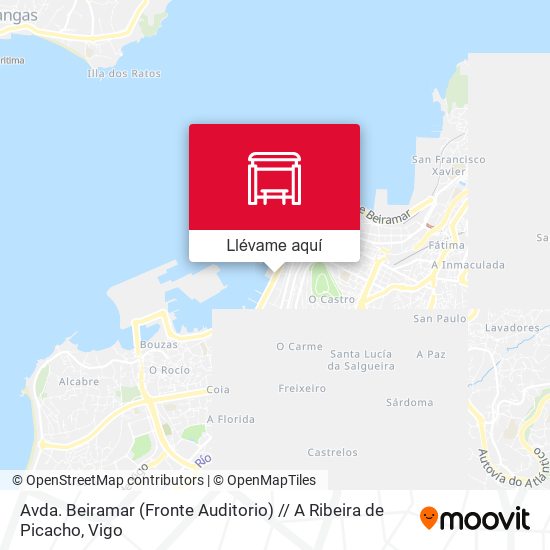 Mapa Avda. Beiramar (Fronte Auditorio) // A Ribeira de Picacho