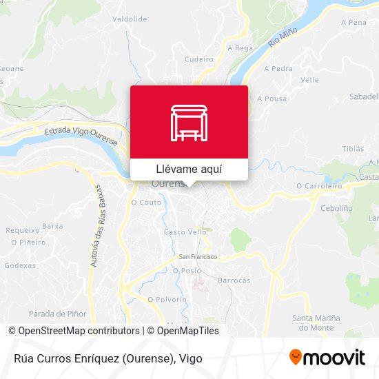 Mapa Rúa Curros Enríquez (Ourense)