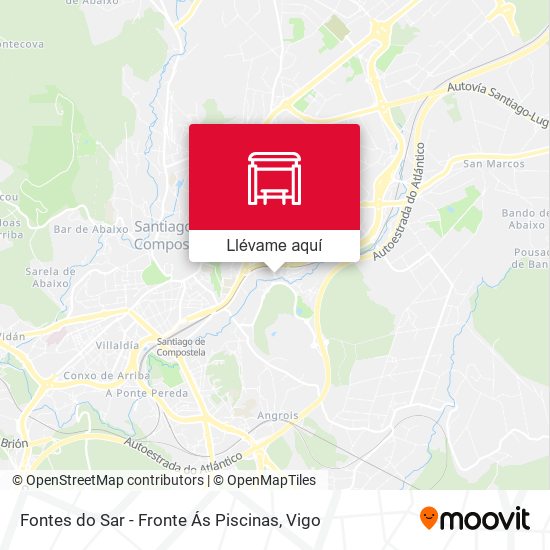 Mapa Fontes do Sar - Fronte Ás Piscinas