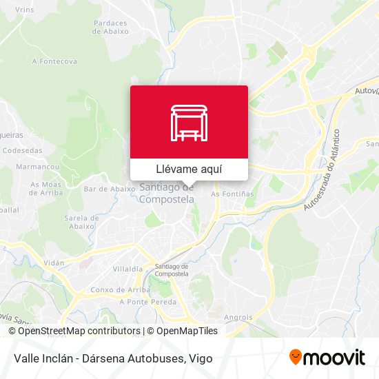 Mapa Valle Inclán - Dársena Autobuses
