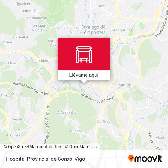 Mapa Hospital Provincial de Conxo