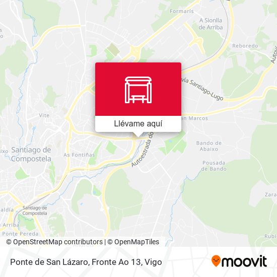 Mapa Ponte de San Lázaro, Fronte Ao 13