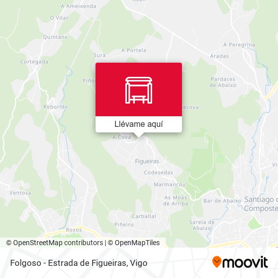 Mapa Folgoso - Estrada de Figueiras