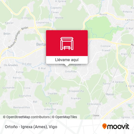 Mapa Ortoño - Igrexa (Ames)