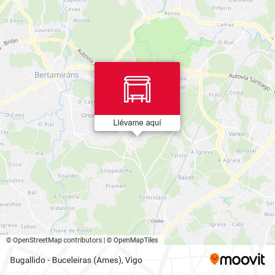 Mapa Bugallido - Buceleiras (Ames)