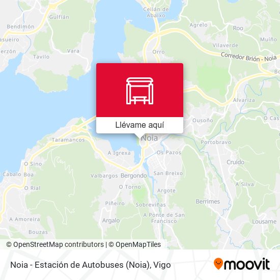 Mapa Noia - Estación de Autobuses