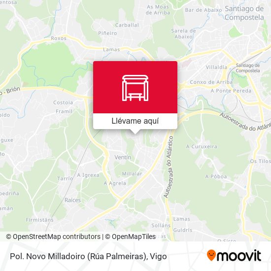 Mapa Pol. Novo Milladoiro (Rúa Palmeiras)