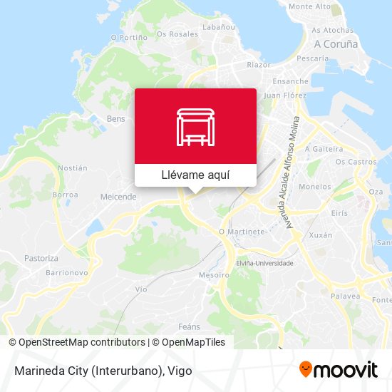 Mapa Marineda City (Interurbano)