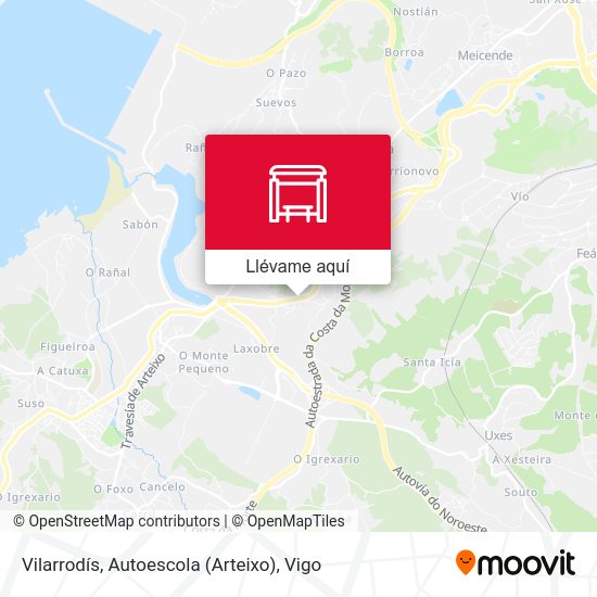 Mapa Vilarrodís, Autoescola (Arteixo)