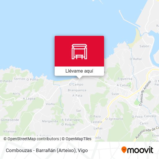 Mapa Combouzas - Barrañán (Arteixo)