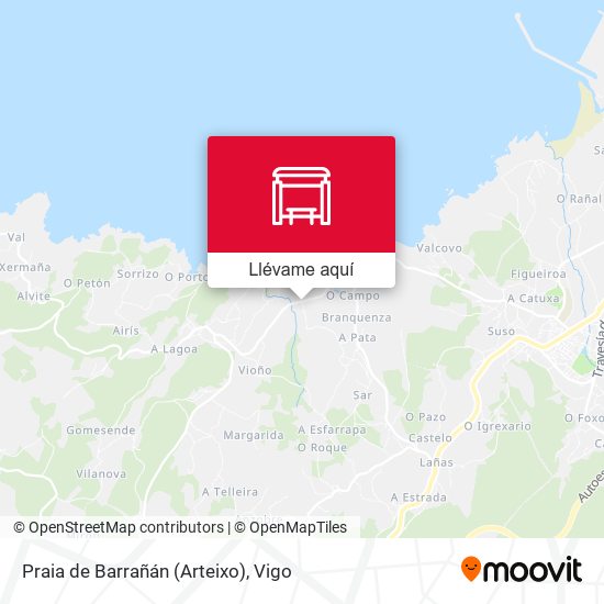 Mapa Praia de Barrañán (Arteixo)