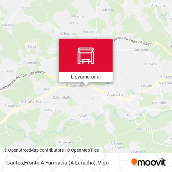 Mapa Gantes,Fronte Á Farmacia (A Laracha)