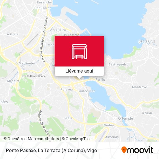 Mapa Ponte Pasaxe, La Terraza (A Coruña)