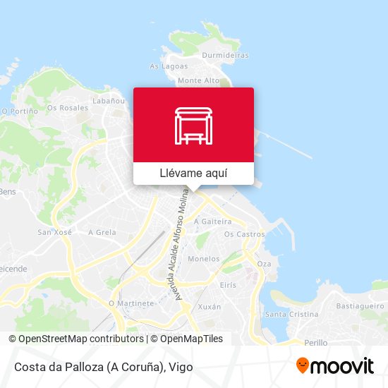 Mapa Costa da Palloza (A Coruña)