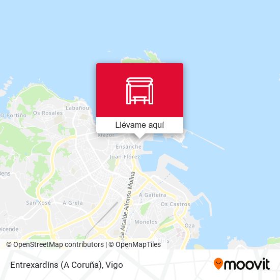 Mapa Entrexardíns (A Coruña)