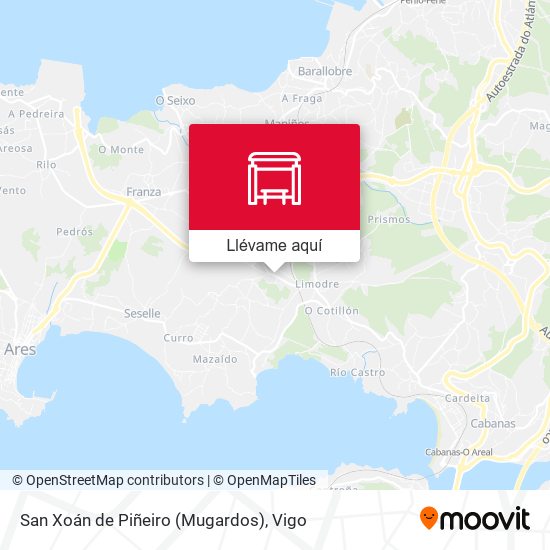 Mapa San Xoán de Piñeiro (Mugardos)
