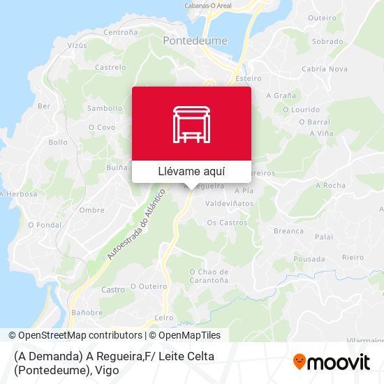 Mapa (A Demanda) A Regueira,F/ Leite Celta (Pontedeume)