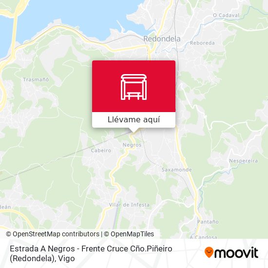 Mapa Estrada A Negros - Frente Cruce Cño.Piñeiro (Redondela)