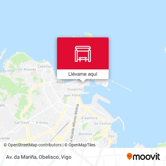 Mapa Av. da Mariña, Obelisco