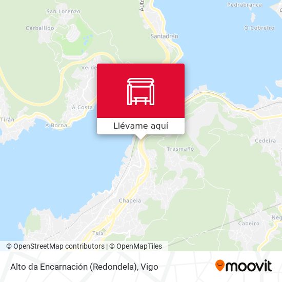Mapa Alto da Encarnación (Redondela)