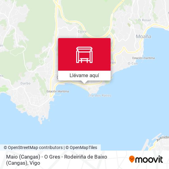 Mapa Maio (Cangas) - O Gres - Rodeiriña de Baixo (Cangas)