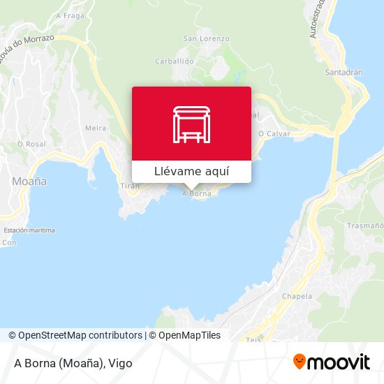 Mapa A Borna (Moaña)