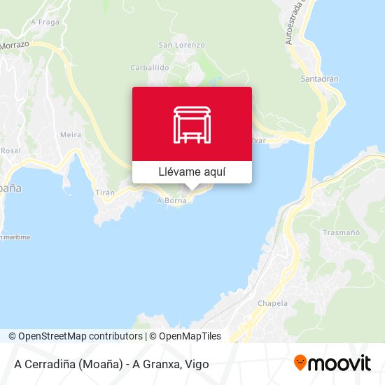 Mapa A Cerradiña (Moaña) - A Granxa
