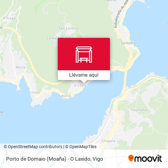 Mapa Porto de Domaio (Moaña) - O Laxido