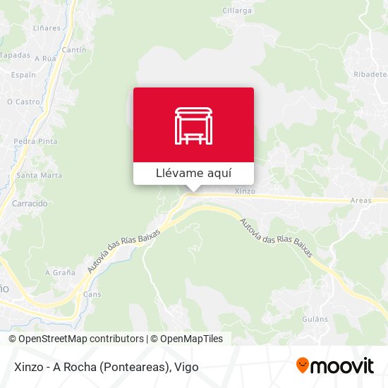 Mapa Xinzo - A Rocha (Ponteareas)