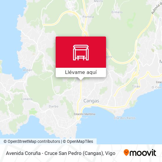 Mapa Avenida Coruña - Cruce San Pedro (Cangas)