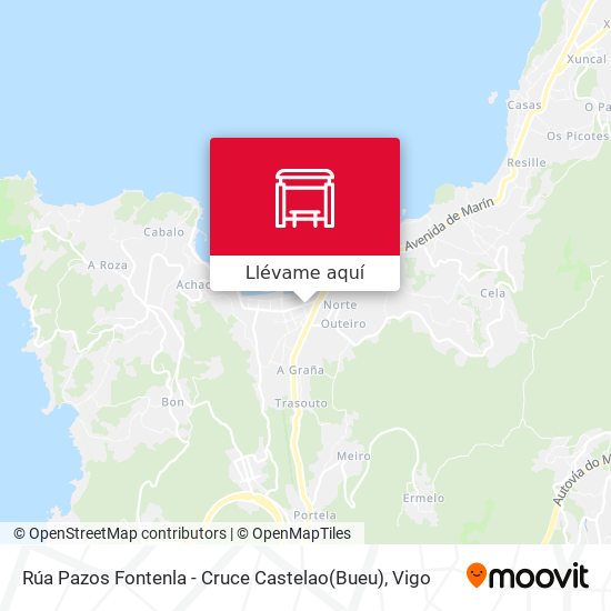 Mapa Rúa Pazos Fontenla - Cruce Castelao(Bueu)