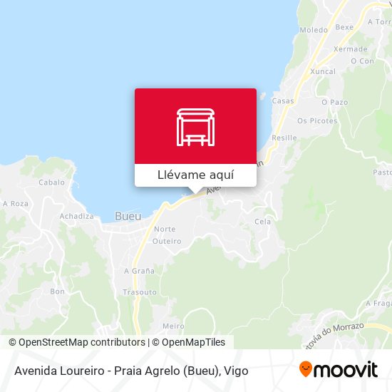 Mapa Avenida Loureiro - Praia Agrelo (Bueu)