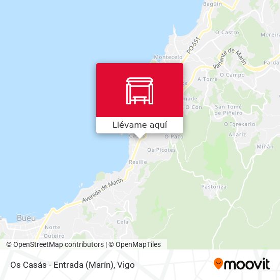 Mapa Os Casás - Entrada (Marín)