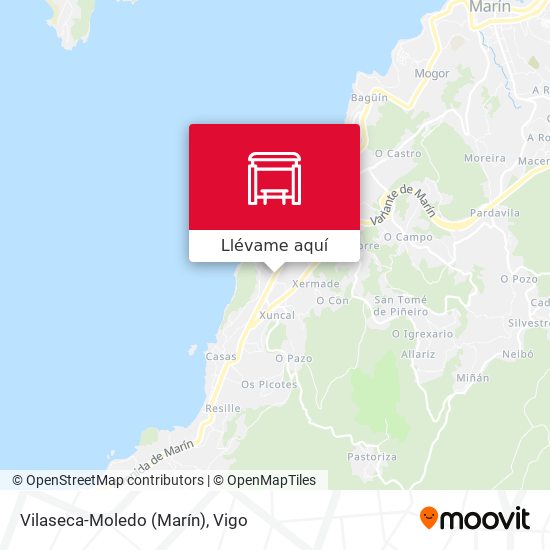 Mapa Vilaseca-Moledo (Marín)