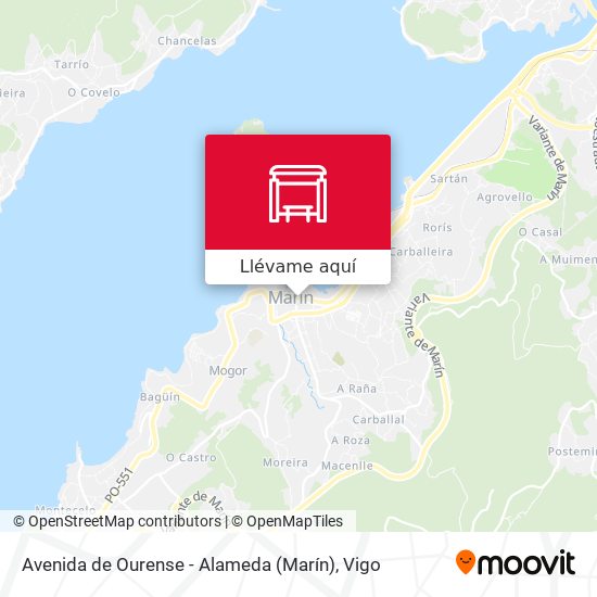 Mapa Avenida de Ourense - Alameda (Marín)