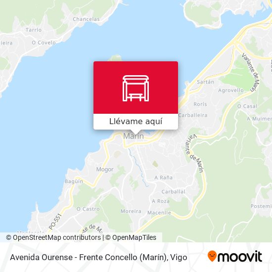 Mapa Avenida Ourense - Frente Concello (Marín)