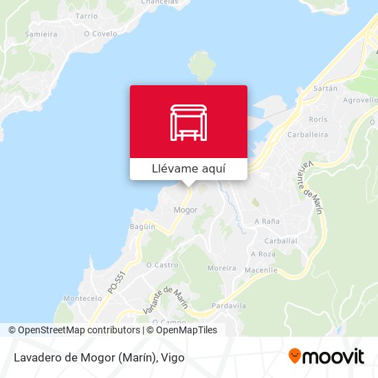 Mapa Lavadero de Mogor (Marín)