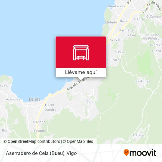 Mapa Aserradero de Cela (Bueu)