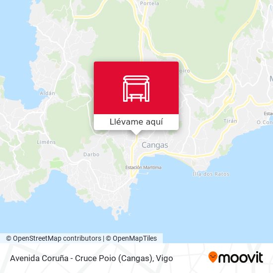Mapa Avenida Coruña - Cruce Poio (Cangas)