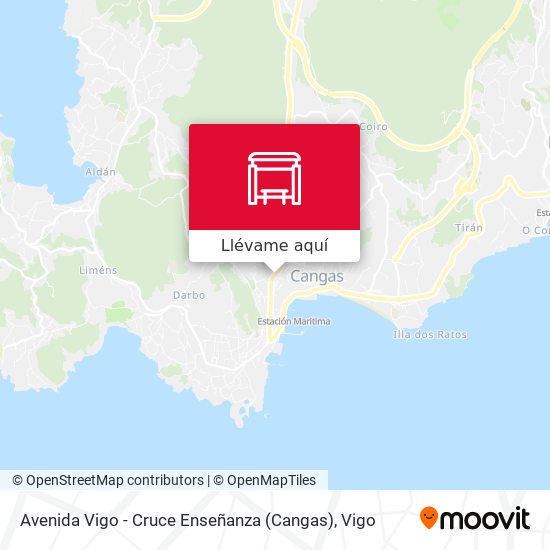 Mapa Avenida Vigo - Cruce Enseñanza (Cangas)