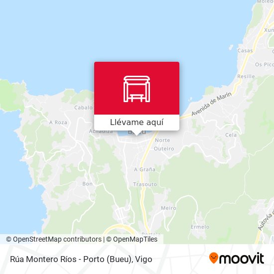 Mapa Rúa Montero Ríos - Porto (Bueu)
