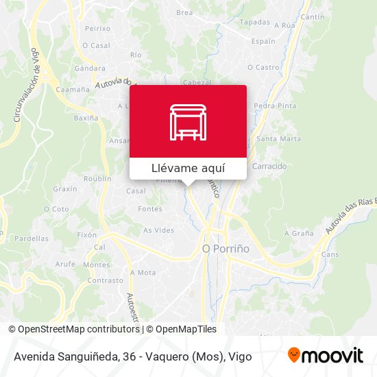 Mapa Avenida Sanguiñeda, 36 - Vaquero (Mos)