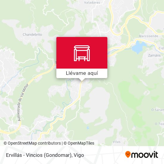 Mapa Ervillás - Vincios (Gondomar)