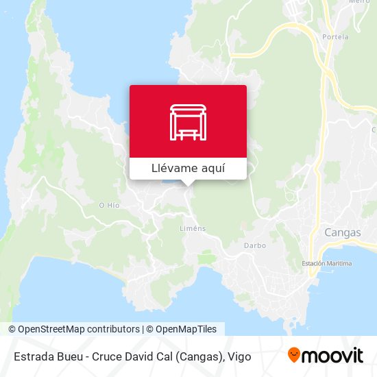 Mapa Estrada Bueu - Cruce David Cal (Cangas)