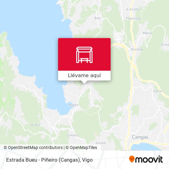 Mapa Estrada Bueu - Piñeiro (Cangas)