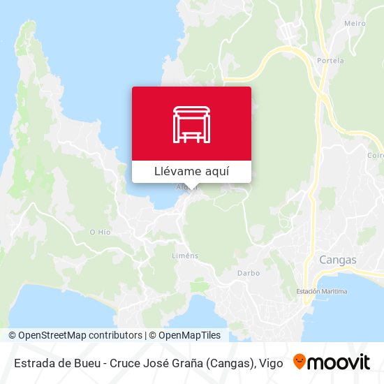 Mapa Estrada de Bueu - Cruce José Graña (Cangas)