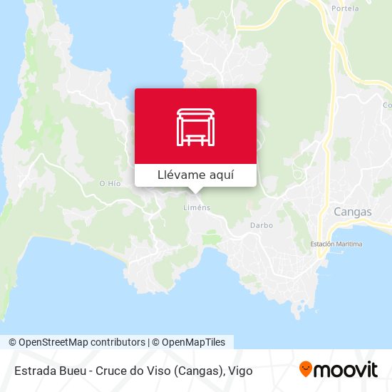 Mapa Estrada Bueu - Cruce do Viso (Cangas)